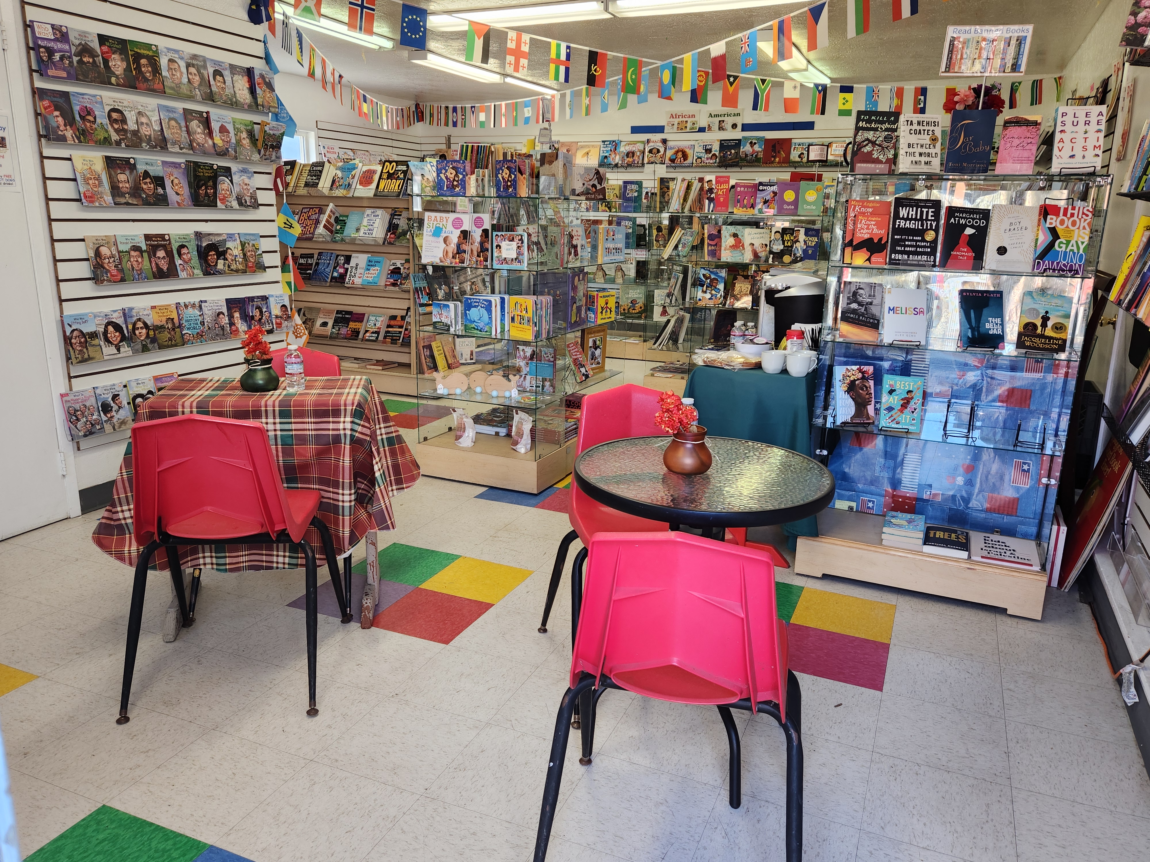 Interior of Tamara Shiloh multicultural bookstore